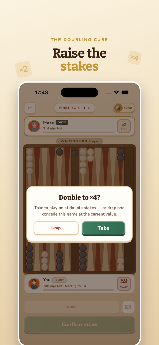 Raise the stakes with the doubling cube